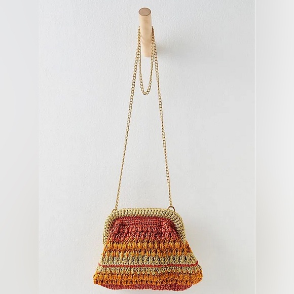 Free People Handbags - NWOT Free People Sweet Emotions Clutch in Fire Starter
